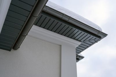 Gutter Cover on a Commercial Roof